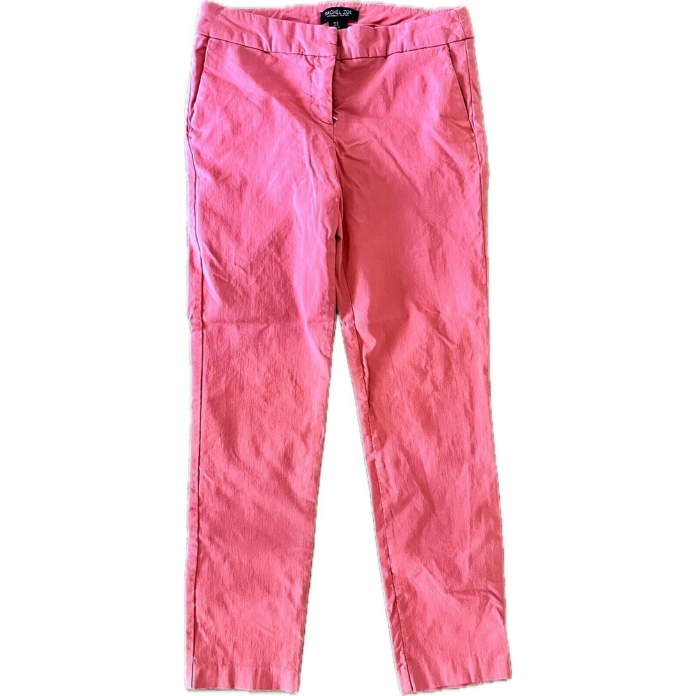 Rachel Zoe Women's Size 6 Pink Stretch Slim Leg Dress Pants
